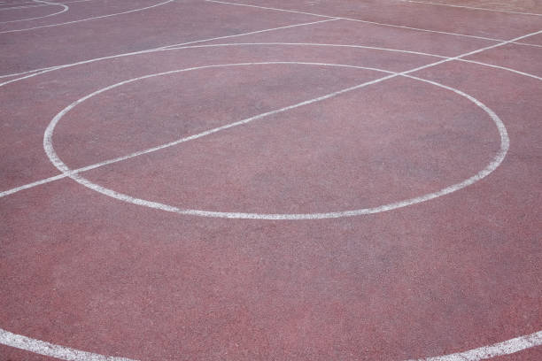 istock marking on a red outdoors basketball court 1221536746