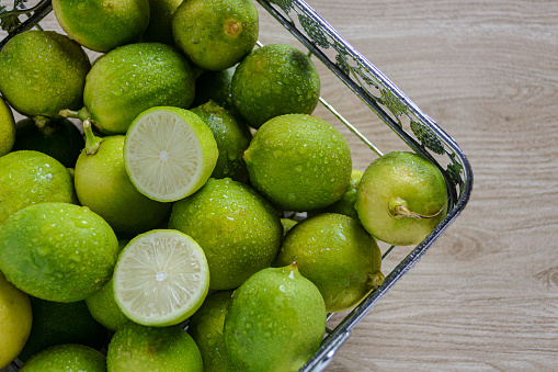 Natural fresh ripe lime or in indonesia called jeruk nipis