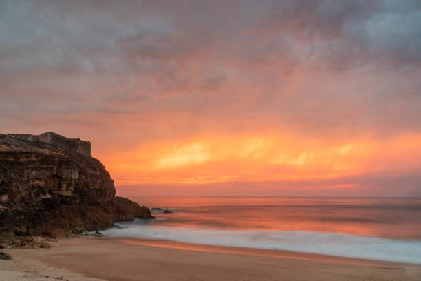 istock Sunset in Nazare 1221538088