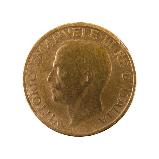 istock 10 italian centesimi coin (1931) reverse isolated on white background 1221538740