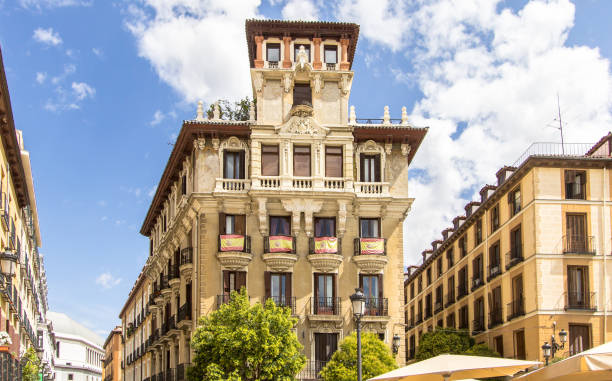 istock Building on Plaza Ramales, Madrid, Spain 1221540340