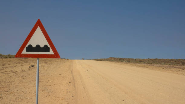 istock Uneven Road Traffic Sign, Africa Namibia 1221540451