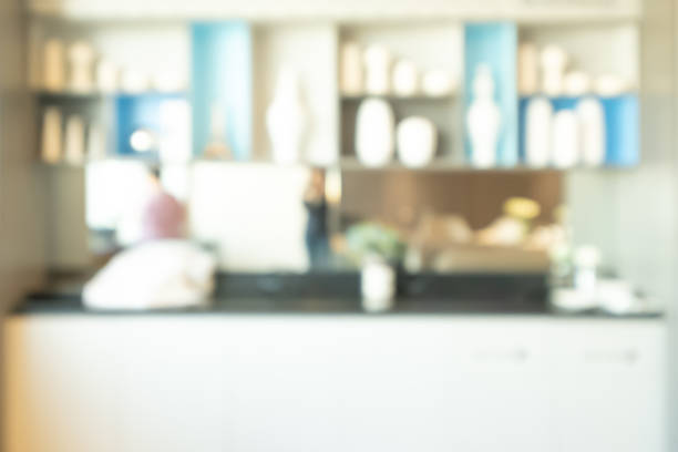 istock Coffee shop abstract defocused blurred background. Business concept. 1221542114