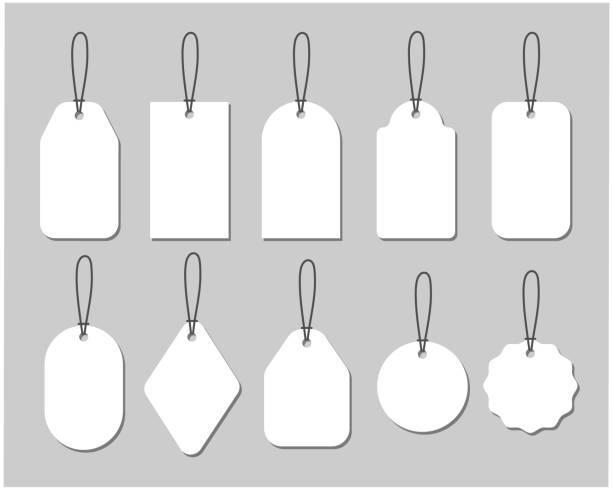 Vector illustration set of various tags Illustrations that can be used in various fields luggage tag stock illustrations