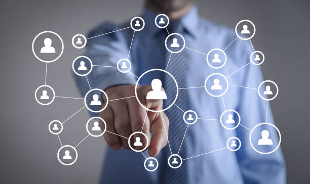 istock Human resources. Social network with people icons 1221549417