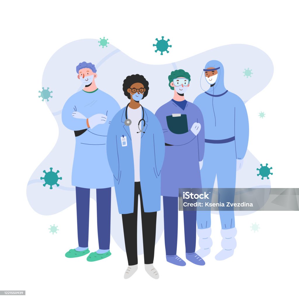 Coleção de médicos e enfermeiros dos desenhos animados