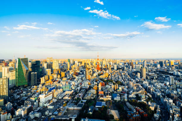 istock Tokyo skyline at dusk, Japan. 1221553727