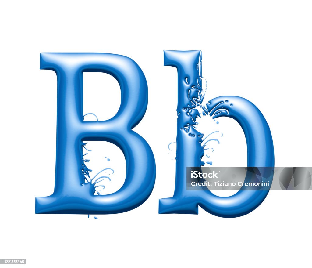 Bảng Chữ Cái Kim Loại Màu Xanh Hình Dạng Dập Nổi Chữ B Hình Minh ...