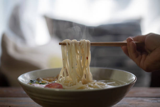 istock Chinese homemade broth noodles 1221558267