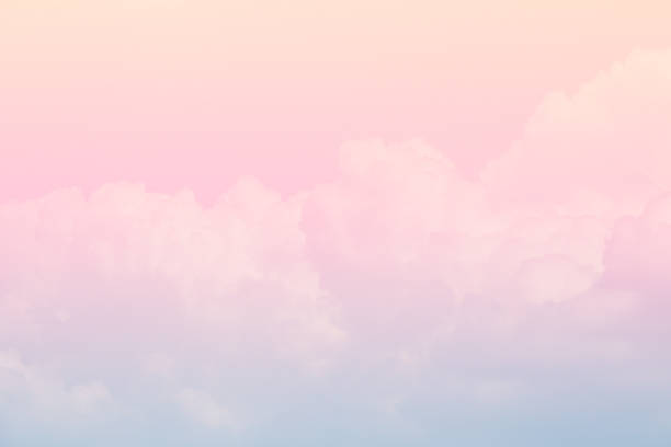 istock Sky and cloudy with beautiful pastel colors background.Soft cloud in the sky. 1221559614