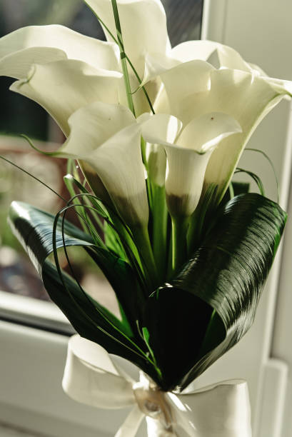 istock luxury gorgeous wedding bouquet with white calla and lily for bride 1221562159