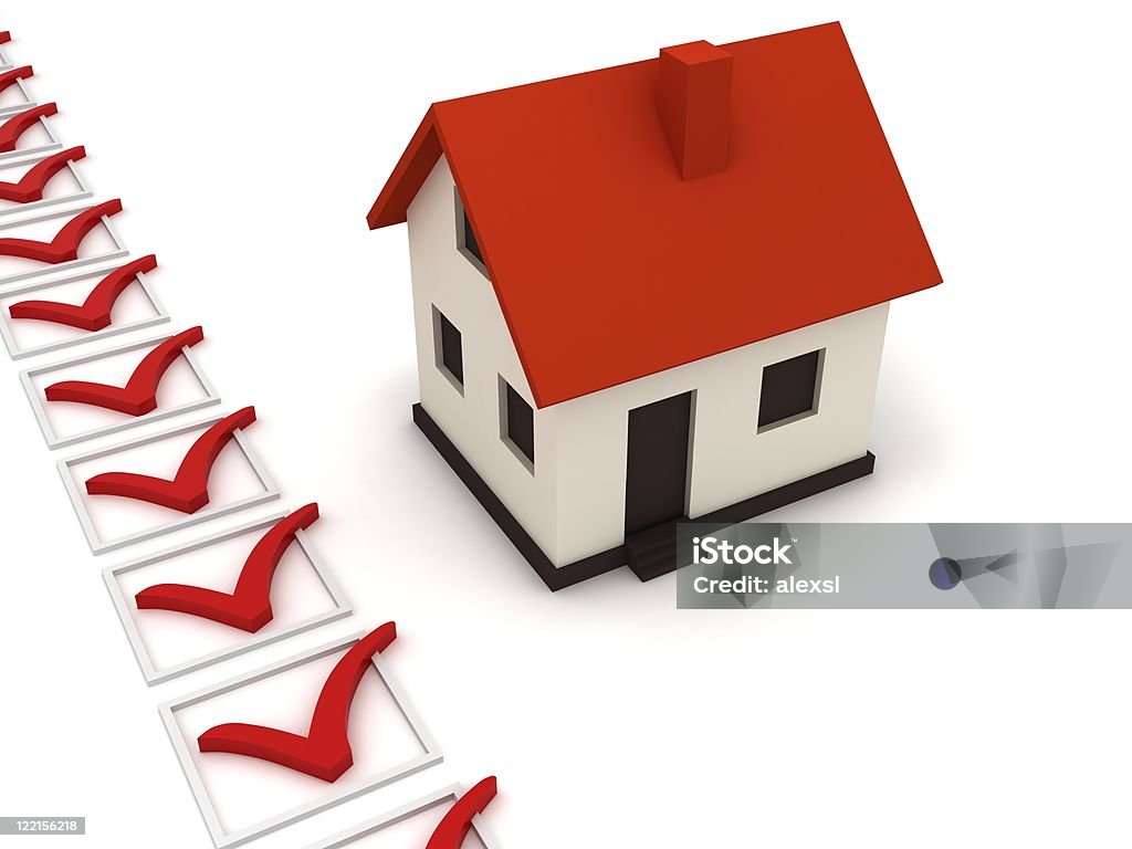 Real Estate Checklist  Check Mark Stock Photo