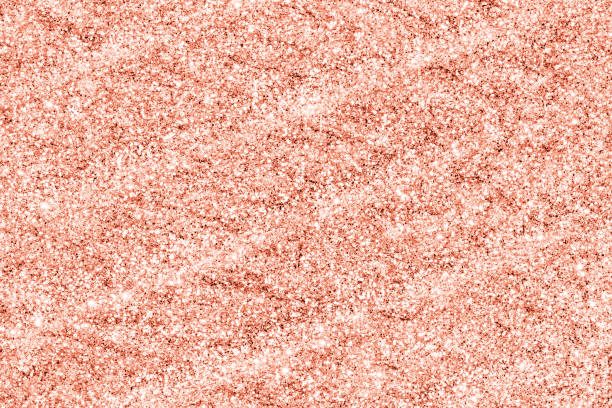 istock Trendy pastel background in rose gold. Glittering sequins glamour gloss 1221565107