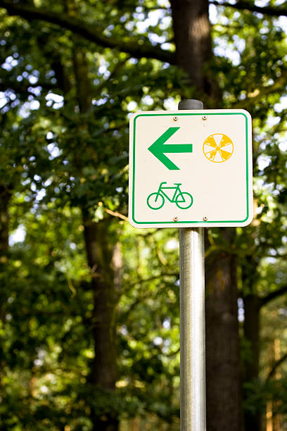 istock Bicycle sign in the forest 122156815