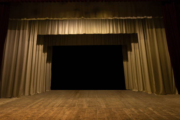 istock Theater lights spotlights and smoke over the stage 1221569945