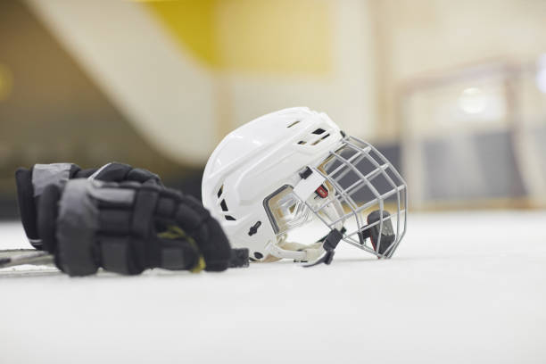 istock Hockey Equipment Background 1221570551