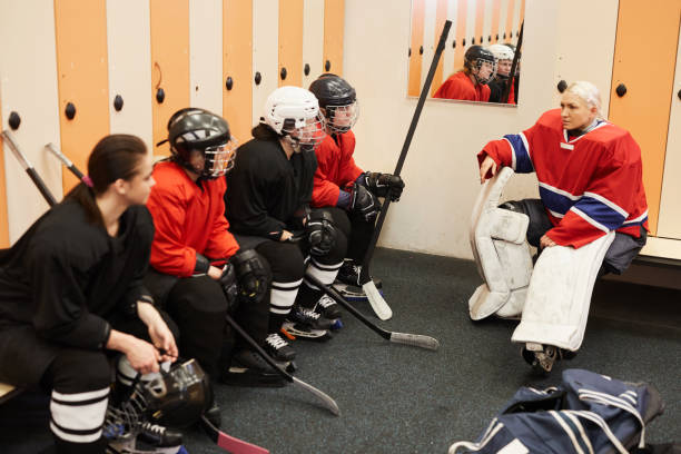 istock Motivational Speech Before Hockey Match 1221570585