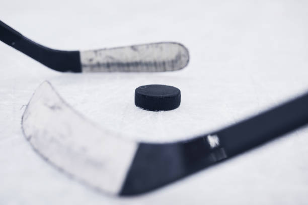 istock Hockey Background Closeup 1221570586