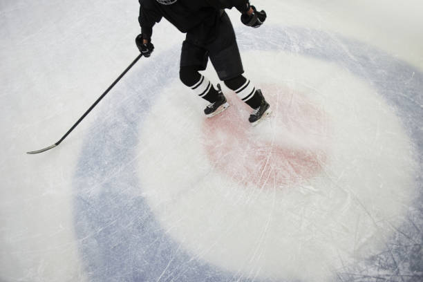 istock Action Shot of Hockey Player 1221570627