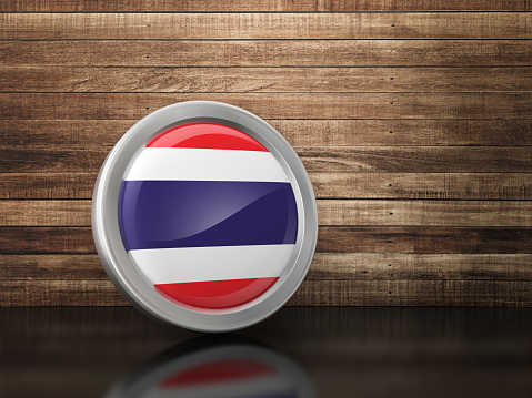 THAI Flag Icon - 3D Rendering