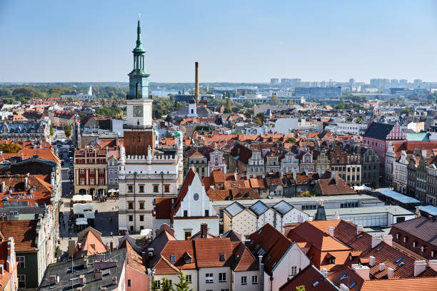 istock Aerial view on the downtown city 1221573857