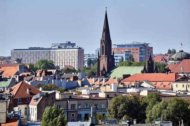 istock Aerial view on the downtown city 1221573858