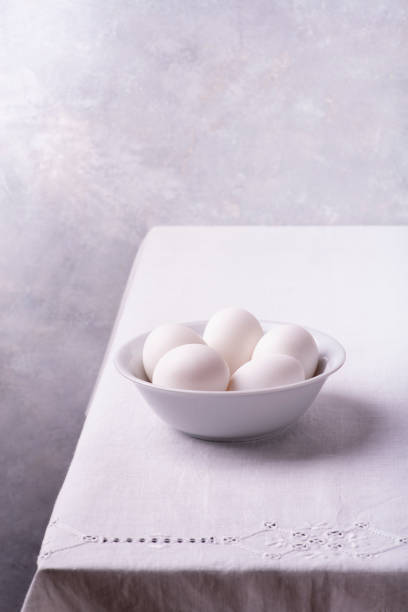 istock white eggs in the ceramic bowl. still life 1221574168