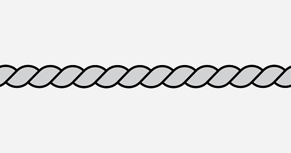 Vector Line Illustration Design Of Rope String On White Background ...