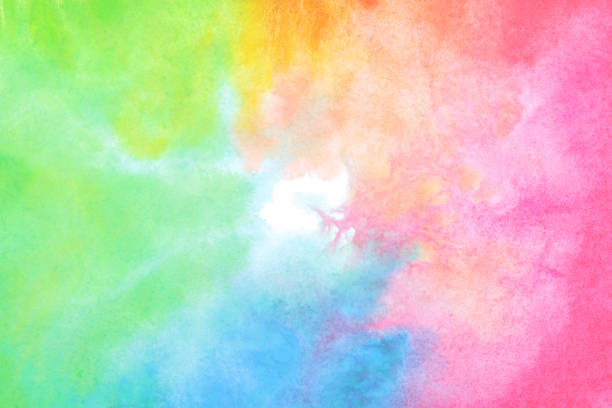 istock colorful rainbow wave texture background on grunge watercolor hand paint abstract 1221575738