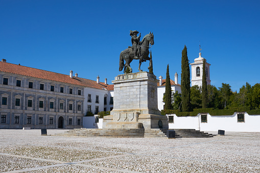 Vila Vicosa, Portugal - March 2, 2019 : Paco ducal in Vila Vicosa in Alentejo, Portugal