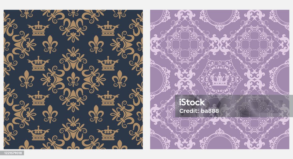 Royal Modern Pattern Background Seamless Royal Backgrounds Patterns For Wallpaper Vector Graphics Stock ...
