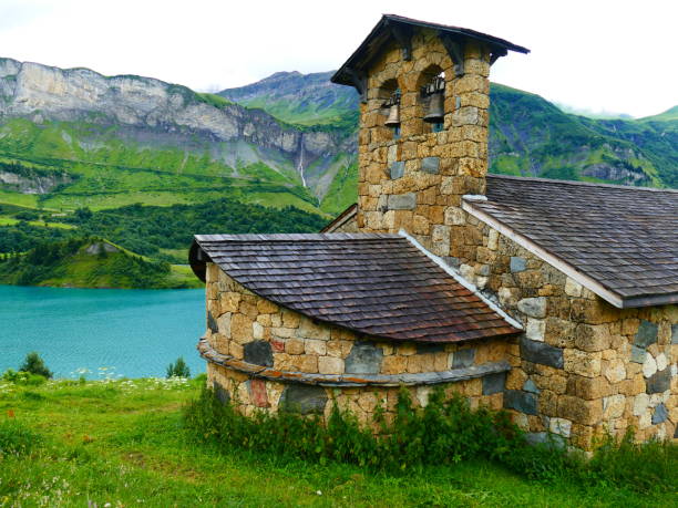istock Roselend, Saint Mary Magdalene church, Savoy 1221585991