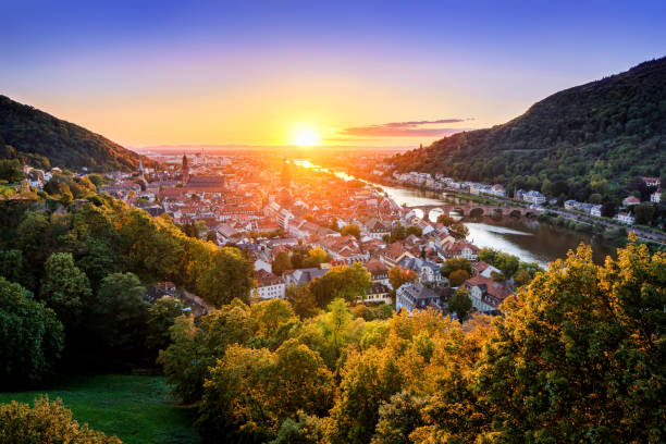 istock Travel shot: Heidelberg, Germany, in beautiful sunset light 1221590062
