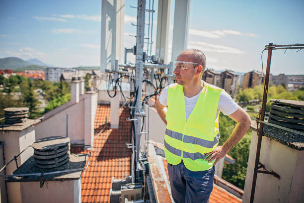istock One professional roofer installing new roof on house 1221590111