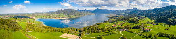 istock Tegernsee Lake Bavarian Alps Germany. Aerial Drone Panorama Spring 1221590347