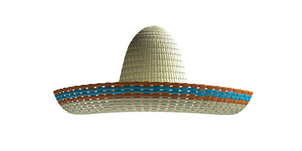 Young woman in straw hat smiling in summer outdoors.