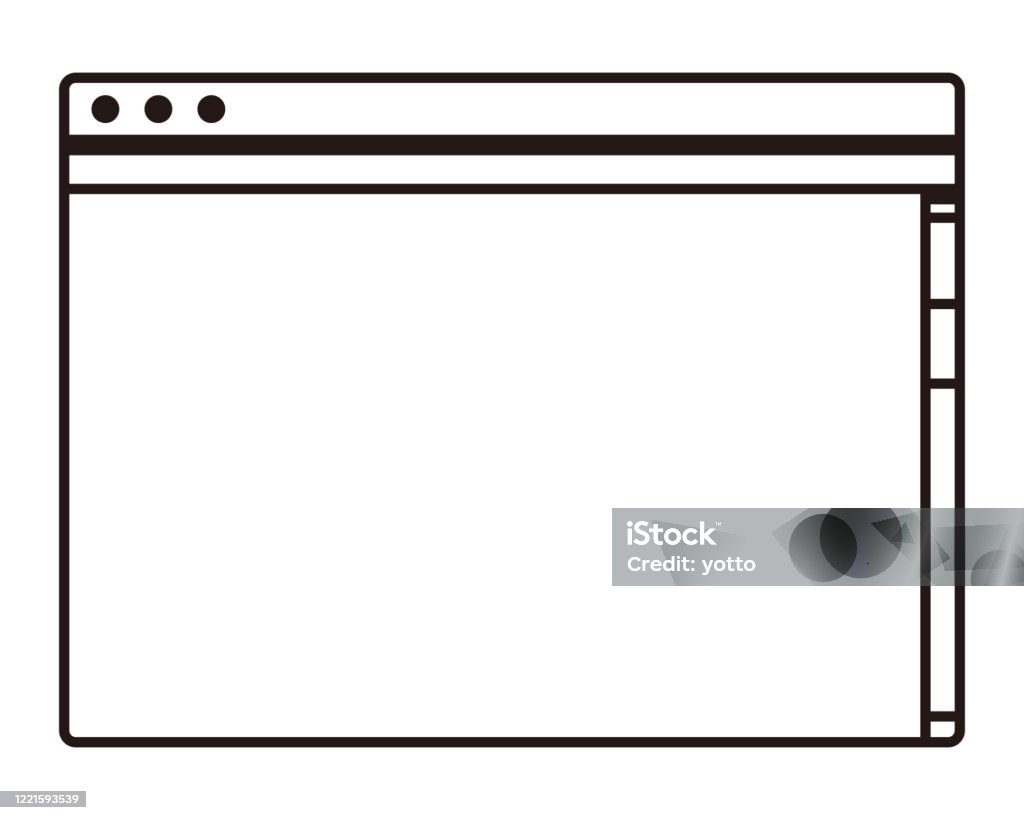 Pc Window Isolated Vector Illustration Stock Illustration - Download ...