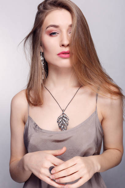 istock Gold earrings, ring and necklace. 1221593615