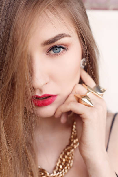 istock Gold earrings, ring and necklace. 1221593659