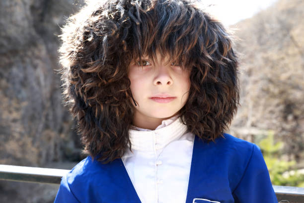 boy in traditional karachai clothes - circassian imagens e fotografias de stock