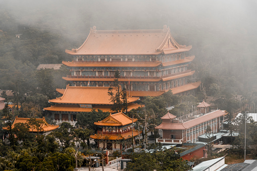 Po Lin Monastery on Lantau Island, Hong Kong.