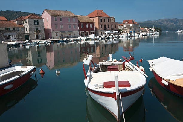 istock Calm and reflective water, Croatia. 122159812
