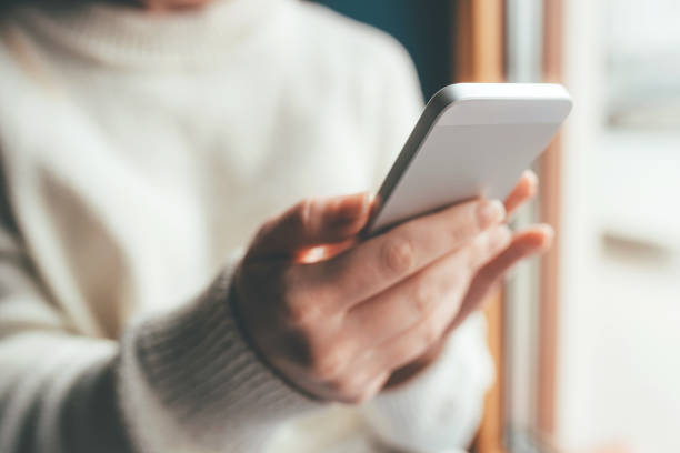 istock Women's hands use a smartphone for online shopping. 1221598393
