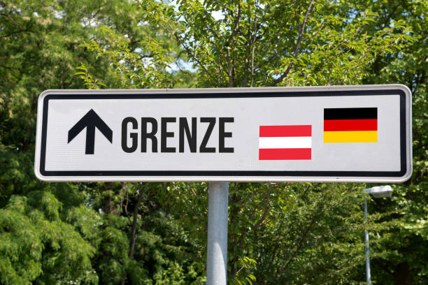 istock A sign and border between Austria and Germany 1221598450