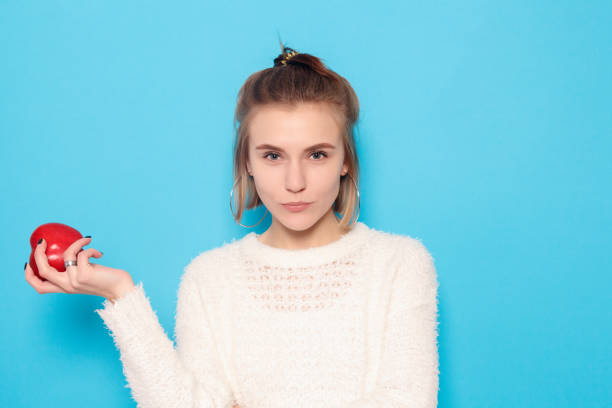 istock The young woman's portrait with happy emotions 1221598525