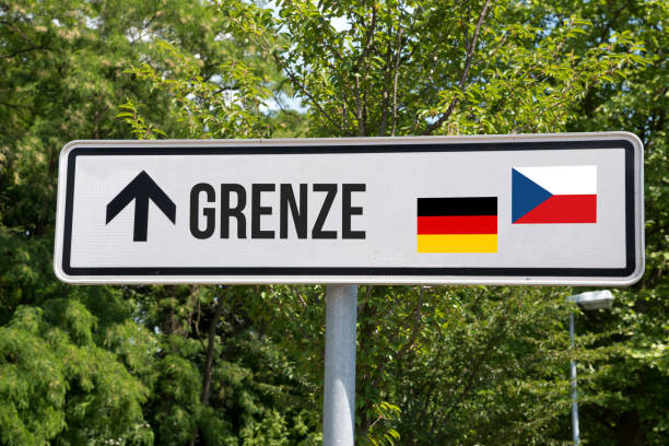 istock A sign and border between Germany and the Czech Republic 1221598629