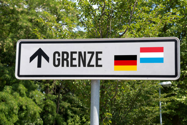 istock A sign and border between Germany and Luxembourg 1221599993
