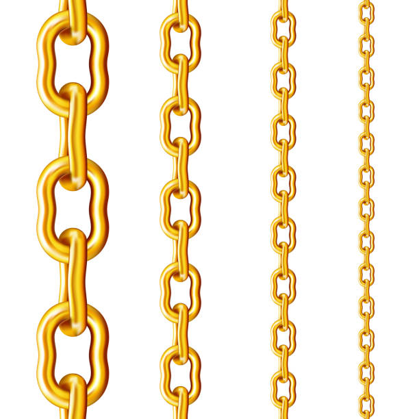 istock Golden chain of the original form in different sizes 1221600929