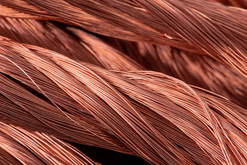 Alambre de cobre metales no ferrosos, industria metalmecánica photo