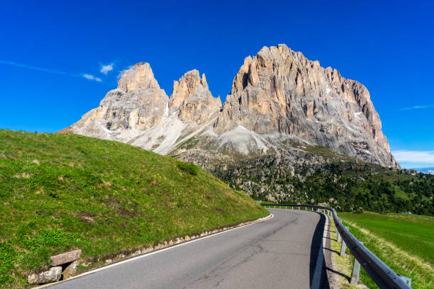 istock Empty mountain road in the Dolomites. Italy. 1221603406